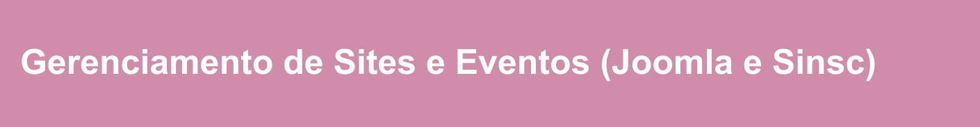 botão para materiais sobre gerenciamento de sites e eventos (joomla e sinsc)