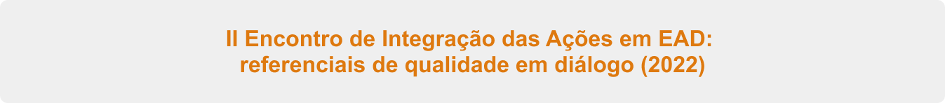 botão que direciona para os anais do II Encontro de Integração das Ações em EAD: referenciais de qualidade em diálogo, de 2022